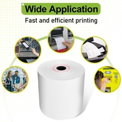 10 Rolls 3 1/8 X 230 Thermal Paper Plus POS Receipt Paper 3.125 Inch Wide Roll