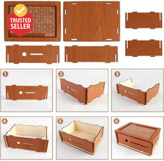 10000 Savings Challenge Box,Cash Vault Wooden Savings Box,Kakeibo Money Box,Wood