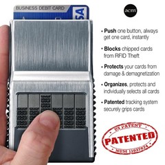 ACM 2.0 Featherweight Wallet – Exact Card Select and Storage – RFID Blocking …