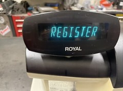Royal Alpha 601 SC Cash Management Register Full Keys Powers Up Error Screen #1