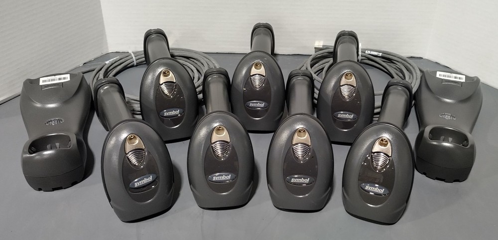 Symbol DS6878-DL20007WR (7x) Barcode Scanners w/(2x) Cradles and USB Cables