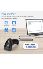 Eyoyo Wired 1D QR 2D Barcode Scanner Bar Codes Reader Image Automatic Scanning