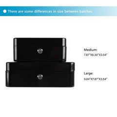 Black Large Steel Cash Box Removable Coin Tray Key Lock 9.84×7.87×3.54 Inch