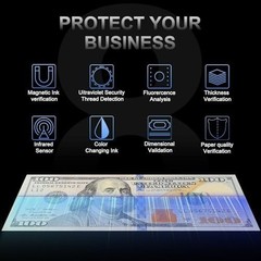AL1000 Money Counter Machine with Value Counting, Support Dollar and Euro, UV, M