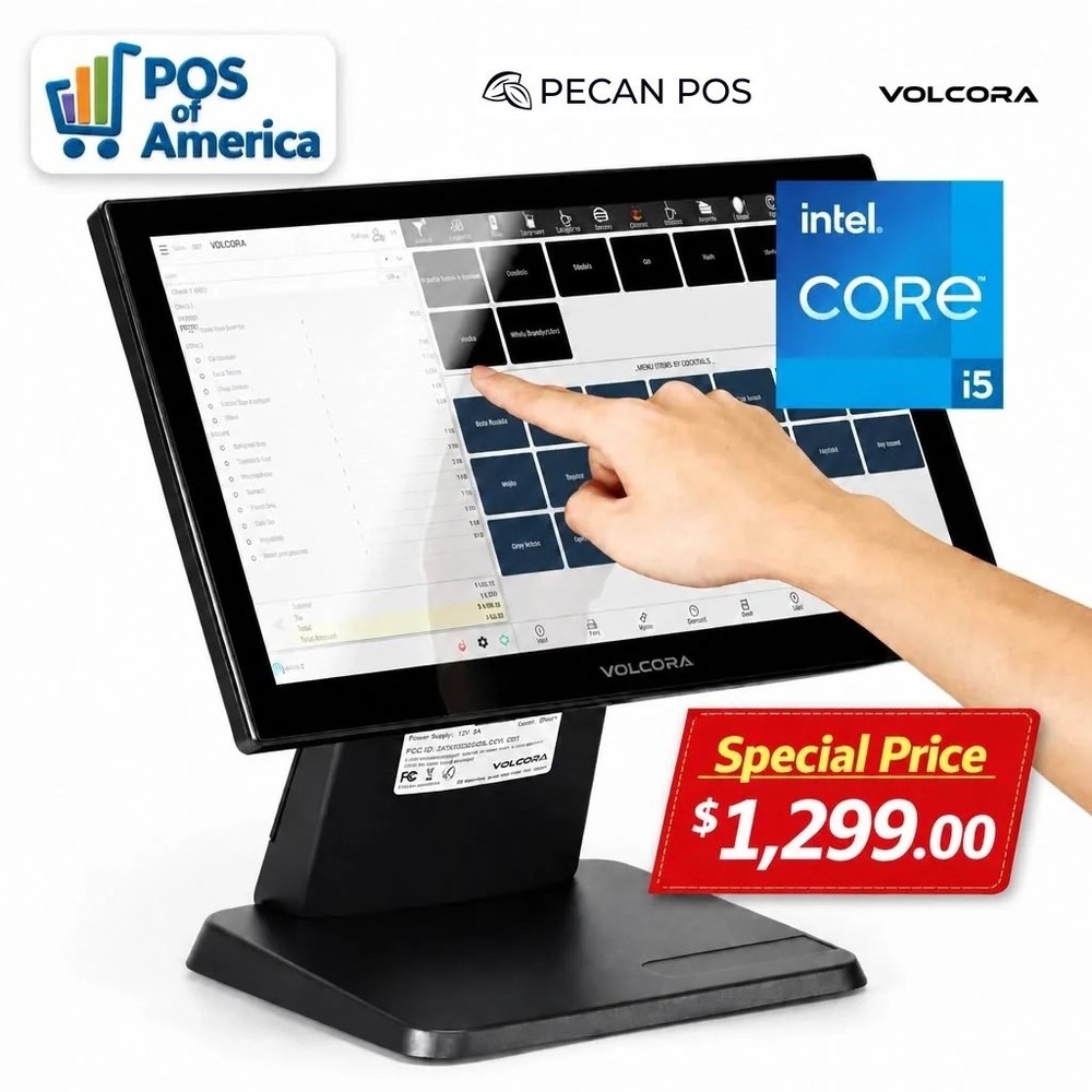 Volcora Pecan POS Terminal Standard Base 15.6″ – i5 Processor – Windows 11 PRO