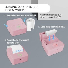 Core Innovations Wireless Mini Portable Inkless Thermal Printer & Small, Pink