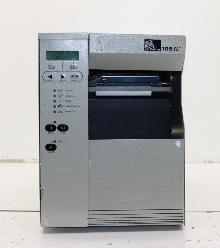 Zebra 105SL Thermal Label Printer USB Ethernet Tested Works