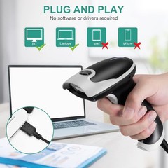 Handheld USB Barcode Scanner 1D 2D QR Data Matrix for POS Supermarket