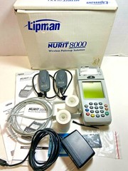Lipman Nurit 8000 BM3-900M Card Terminal Kit w/ Modems Cables Paper Manuals Box