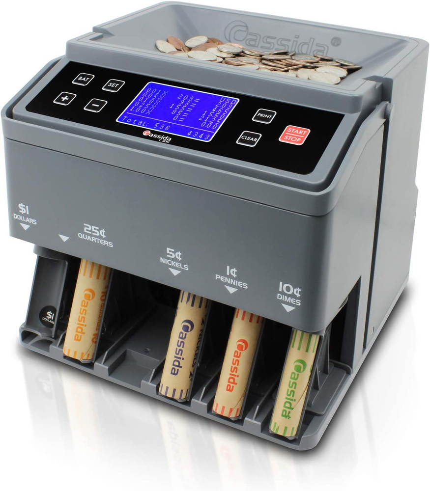 Professional USD Coin Counter, 300 coins/min Coin Counter Sorter with Quickload