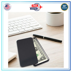 2 PCS Black Metal Cash Box Money Box for Cash Single Row Currency Tray Money Hol