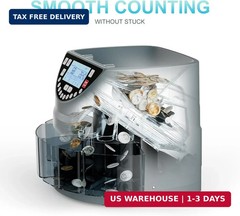 Aneken Coin Counter and Sorter with TFT Display – Accurate Sorting Machine for 5