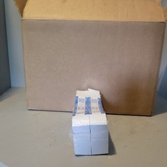 Box of 20 $100 (ONES) Currency Straps/Bands, (1000 Ct/Unit), Self-Adhesive, Blue