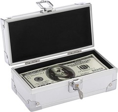 Lockable Cash Box Aluminium Alloy Money Box for Cash Money Storage Box Cash Box