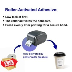 Televenture 3 rolls sticky receipt paper