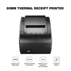 MUNBYN WiFi POS Receipt Printer 80mm Thermal USB/Lan/Serial/Cash Drawer Port ESC