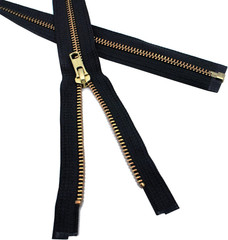 ®#5 Brass – Separating Zipper. Color Black. Made in the USA. (1 Zipper/Pack) (22