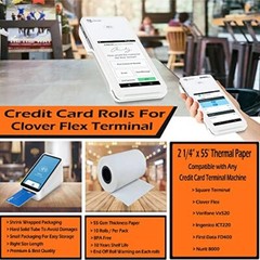 Thermal Paper Tape Rolls for Credit Cash Register Tape 10 Rolls 2 1/4″ x 55