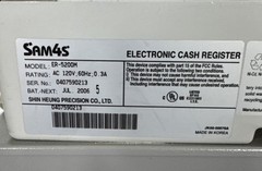 Sam4s Cash Register ER-5200M Powers On 2006 Korea Repair or Parts Only