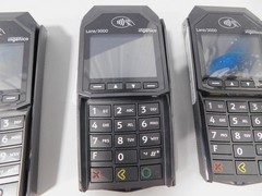 3x Ingenico Lane/3000 Credit Card Reader Terminal w/ 2x Power Cables