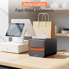80mm Thermal POS Printer with Auto Cutter – USB, Serial, Ethernet Connectivity
