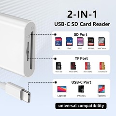 SD Card Reader for iPhone 15/16/17, Sd Card Reader USB C,Micro Sd Card Reader…
