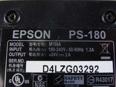 Epson 3-Pin PS-180 24VDC 2A Power Supply for TM Series Receipt Printer M159A