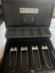 KYODOLED Locking Cash/Money Saving Organizer Box with Lock Safe with Key and Cas
