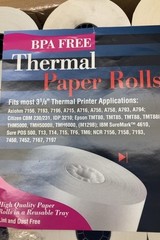 IBM Thermal Paper Rolls 3 1/8″ x 190′ Qty 12 Rolls – 73.3mm wide
