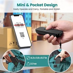 Mini Wireless 2D 1D QR Code Reader Handheld Barcode Scanner Bluetooth