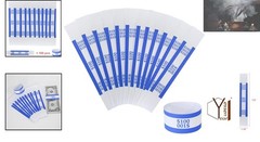 Blue $100 Currency Straps – 100 Self-Adhesive Money Wrappers for Quick Sorting
