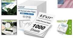 Inkless Thermal Printer Paper – 1000 Sheets, 8.5×11″