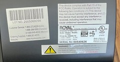 Royal Alpha 1100ML Electronic Cash Register — Tested/Working — No Key — See Desc