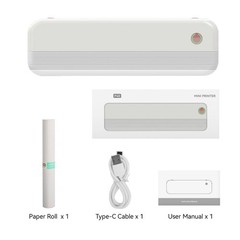 Bluetooth Label Printer Inkless Thermal Printer Multiple Printing Size for Home