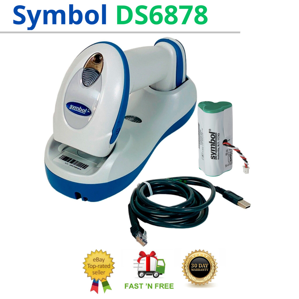 Motorola Symbol DS6878 Wireless Barcode Scanner w/Cradle STB4278 & USB Cable