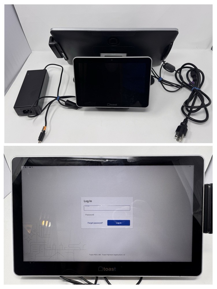Toast Flex TT200 POS System Dual Display Power Supply Card Reader FACTORY RESET