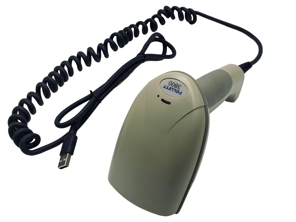 Follett ImageTeam 3800 Wired Handheld Barcode Scanner w/USB Cable FULLY TESTED