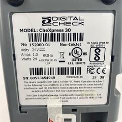 Digital Check CX30 152000-01 ChexPress 30 No AC Adapter Tested Crack on Cover