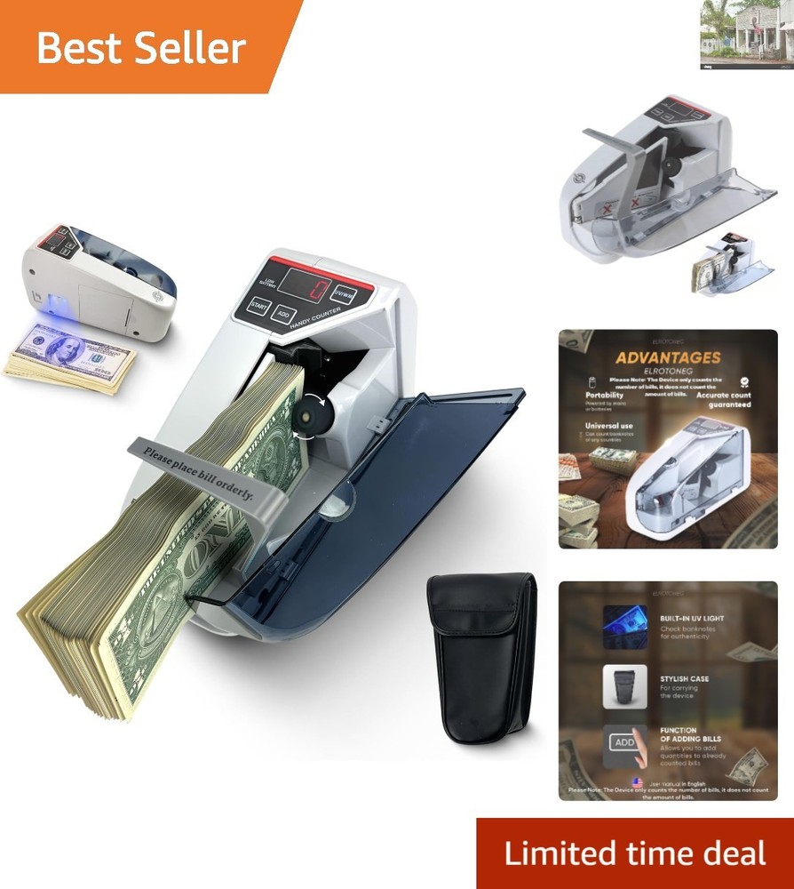 Small Money Counter with UV Verification – Counts 600 Notes/Minute Accurately