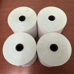 Lot of 4 Thermal Cash Register Paper Rolls – 3″ tall x 2.75″ Diameter Size