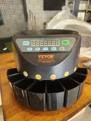 Coin Counter & Sorter Machine With Coin Tray LCD readout Electric Compact