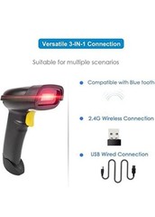 NETUM 2D Barcode Scanner, Compatible with 2.4G Wireless & Bluetooth & USB Wired