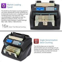 Bill Counter Cash Money Currency Count Counting Counterfeit Detector Machine