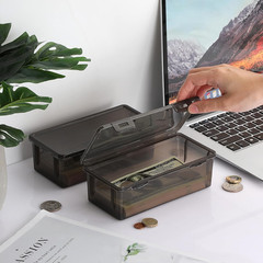 2 Packs Plastic Cash Box Money Organizer Black Currency 2 Pcs,