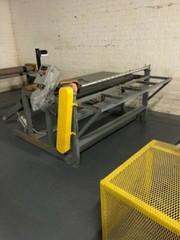 Material Unroll and Reroll Unit with Tapeler Applying System Mfg. Unknown Used