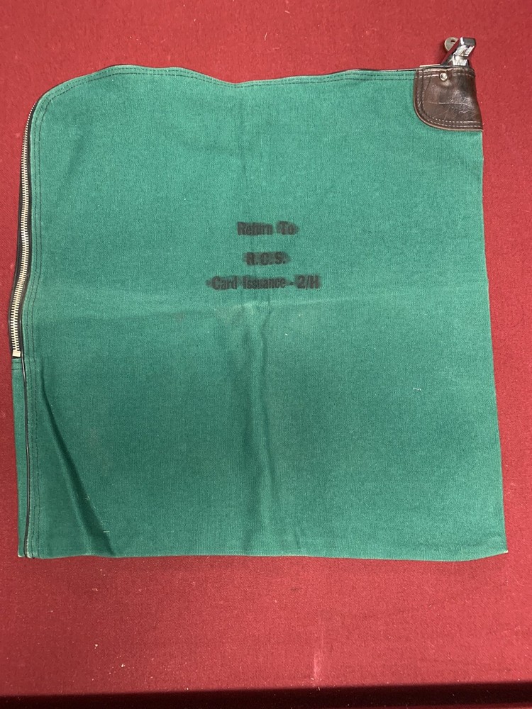 Large Green Money / Safe Bag with Keys Halsted USA