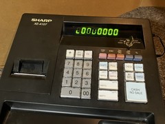 Sharp XE-A107 Electronic Cash Register “Repair” Keys-Power Cord Included