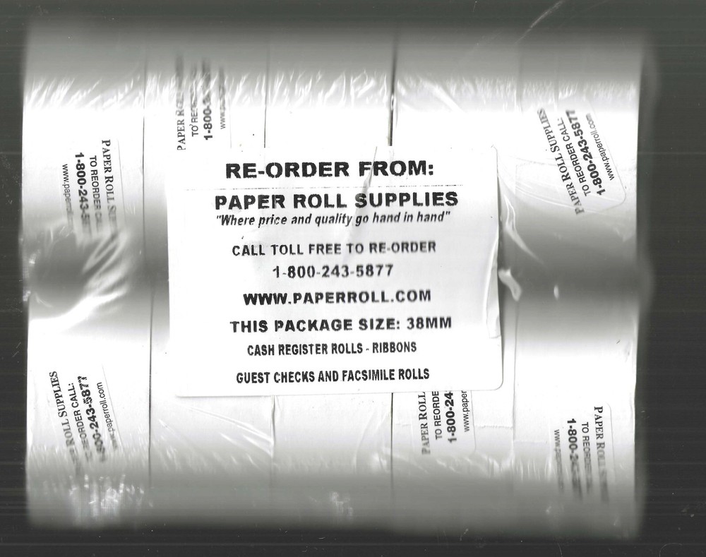 10 Rolls 38mm Cash Register Rolls