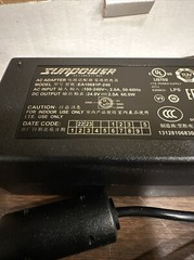 NEW Sunpower EA10681P-240 24V 2.0A AC Adapter + Power Cord 3 Pin