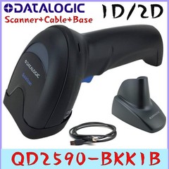 Datalogic QD2590-BKK1B Corded 2D Area Imager Wired Barcode Scanner W/Cable+Base